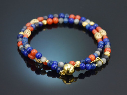 Ancient Chic! Fancy bracelet sapphire lapis lazuli...