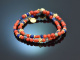 Ancient Chic! Fancy Armband Koralle Saphir Lapislazuli Labradorith und Silber 925 vergoldet