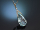 M&uuml;nchen um 1920! Art Deco Anh&auml;nger und Kette mit Aquamarin Diamanten und Wei&szlig;gold 585