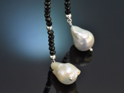 From our studio! Chic long onyx necklace with large...