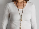 From our studio! Long smoky quartz necklace with baroque cultured pearls silver 925 gold-plated