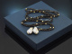 From our studio! Long smoky quartz necklace with baroque cultured pearls silver 925 gold-plated
