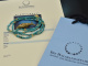 Around 1970! Filigree fish pendant with long turquoise chain, gold-plated silver