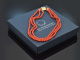 From our workshop! 3-row necklace made of Italian precious coral Clasp gold-plated silver