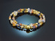 Day &amp; Night! Fancy Armband Saphir Tansanit Mondstein Citrin Calcit Silber 925 vergoldet