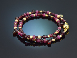 Very Berry! Fancy Armband 2reihig Granat Rubin Silber 925...