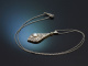 Hamburg um 1915! Feines Belle Epoque Collier mit Diamanten aus Wei&szlig;gold 585
