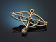 Ulm around 1890! Early Art Nouveau brooch with diamond roses in 585 gold