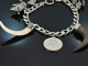 Tegernsee around 1950! Large silver charivari with 7 silver pendants