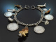 Munich around 1950! Large silver charivari with 12 silver pendants