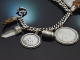 Munich around 1950! Large silver charivari with 12 silver pendants