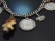 Munich around 1950! Large silver charivari with 12 silver pendants