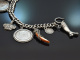 Munich around 1950! Large silver charivari with 12 silver pendants