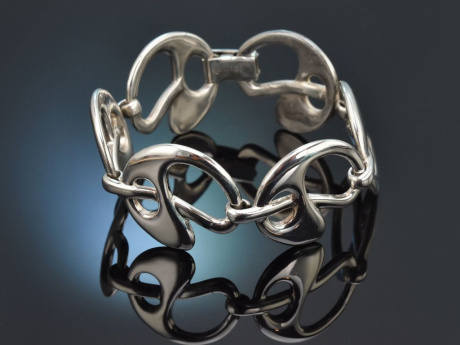 Schw&auml;bisch Gm&uuml;nd um 1965! Wilhelm Binder Space Age Design Armband aus Silber 925