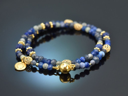 Deep Blue! Fancy bracelet made from sapphire kyanite...