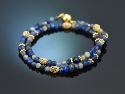 Deep Blue! Fancy bracelet made from sapphire kyanite...