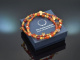Summery Orange! Fancy Armband 2reihig Karneol Citrin Achat Silber 925 vergoldet