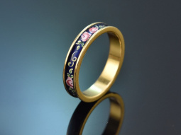 Italien um 1950! H&uuml;bscher Ring mit Emaille-Malerei...