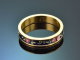 Italien um 1950! H&uuml;bscher Ring mit Emaille-Malerei aus Gold 750