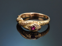 S&uuml;ddeutsch um 1930! Schlangenring mit Diamanten und...