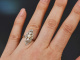 Um 1915! Sch&ouml;ner Art Deco Ring mit Diamanten und Perle aus Gold 585 und Platin
