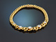 Hanau um 1915! Antikes Panzer Armband mit 0,9 ct Altschliff Diamanten aus Gold 585