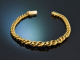 Hanau um 1915! Antikes Panzer Armband mit 0,9 ct Altschliff Diamanten aus Gold 585