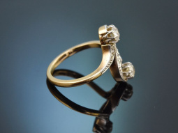 Berlin um 1910! Jugendstil Ring mit Diamanten aus Gold...