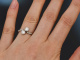 Berlin around 1910! Toi et Moi ring with old-european-cut diamonds in platinum