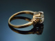 Around 1950! Vintage solitaire ring with a fine 0.7 ct brilliant-cut diamond in 585 gold