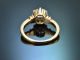 Around 1950! Vintage solitaire ring with a fine 0.7 ct brilliant-cut diamond in 585 gold