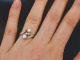 Munich around 1910! Art Nouveau ring with old european cut diamonds in platinum and rose gold 585