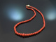 Around 1980! Fine Italian precious coral necklace with 585 gold clasp