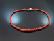 Around 1980! Fine Italian precious coral necklace with 585 gold clasp