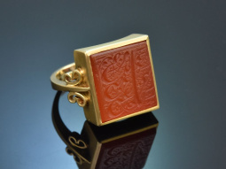 M&uuml;nchen um 1980! Goldschmiede Dhikr Ring mit...