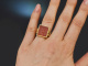 M&uuml;nchen um 1980! Goldschmiede Dhikr Ring mit arabischer Gravur auf Karneol Gold 585
