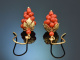 Italy around 1970! Pretty grape earrings made of precious coral and gold-plated silver