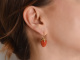 From our studio! Large strawberry coral earrings in 585 gold