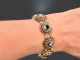 M&uuml;nchen um 1990! Sch&ouml;nes Granat Armband aus vergoldetem Silber 835