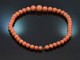 Munich around 1990! Large elegant Momo coral necklace with 750 gold clasp