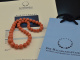 Munich around 1990! Large elegant Momo coral necklace with 750 gold clasp