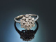 Hamburg um 1970! Cocktail Ring mit 0,7 ct Diamanten aus Wei&szlig;gold 585