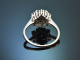 Hamburg um 1970! Cocktail Ring mit 0,7 ct Diamanten aus Wei&szlig;gold 585