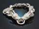 Um 1980! Schweres Vintage Statement Drachen Armband aus Silber 925