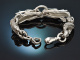 Um 1980! Schweres Vintage Statement Drachen Armband aus Silber 925