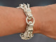 Um 1980! Schweres Vintage Statement Drachen Armband aus Silber 925