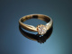 Wien um 1910! Sch&ouml;ner 0,6 ct Altschliff Diamant Solit&auml;r Ring aus Gold 585