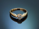 Wien um 1910! Sch&ouml;ner 0,6 ct Altschliff Diamant Solit&auml;r Ring aus Gold 585