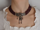 Chiemsee around 1965! Beautiful 7-row garnet necklace in silver