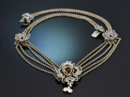 Salzburg um 1930! Sch&ouml;ne Trachten Kette mit Granat...